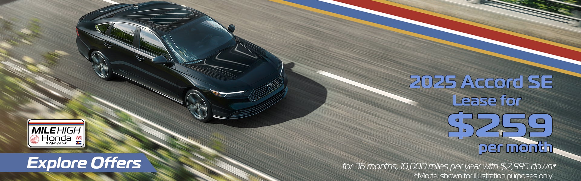 Featured Accord SE Lease for $259 per month