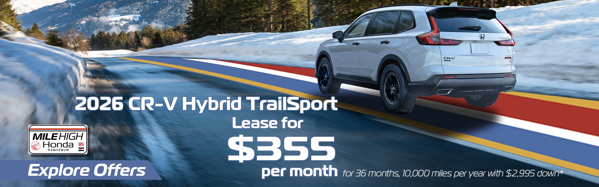 Featured CR-V Hybrid TrailSport Lease for $355 per month