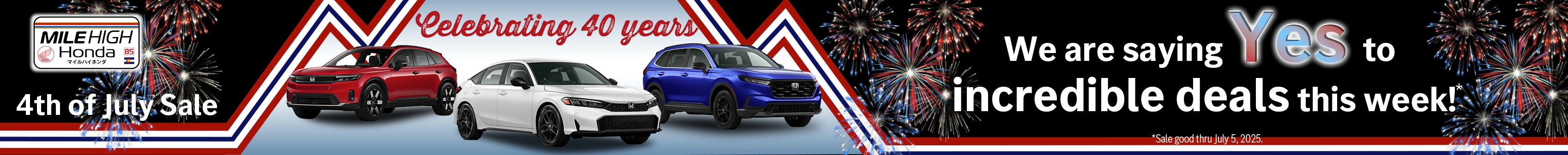 4th of July Sale banner